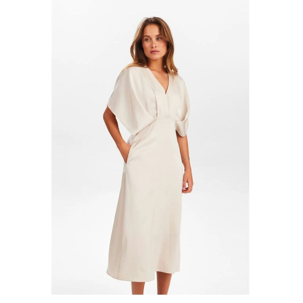 NUMPH NUIVORY MIDI DRESS in Gray Morn, sz Small - Picture 7 of 16